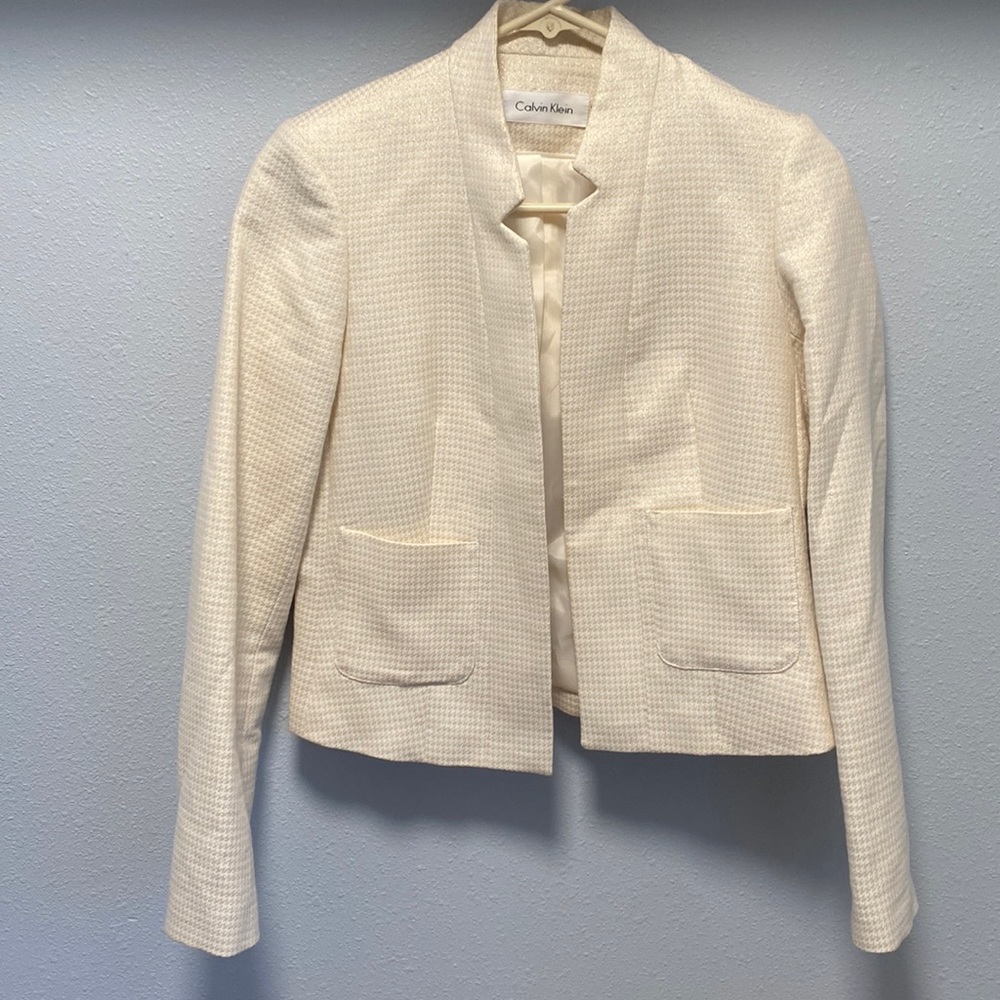 Calvin Klein cream Blazer
